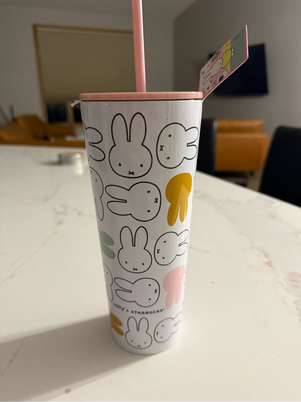 Starbucks x Miffy 2026 Stainless Steel Tumbler 26oz Pink Lid Straw NWT Limited